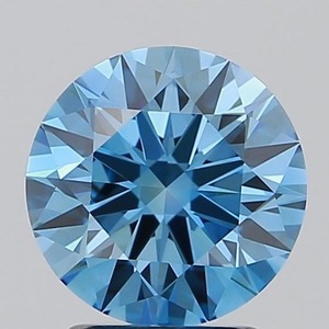 Diamant de laboratoire rond 2.06ct Fancy Vivid Blue VVS1 - Product Image 1