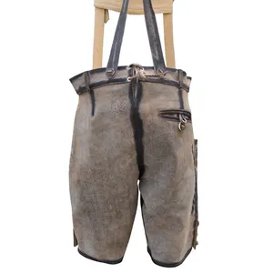 New Custom Bavarian Lederhosen German Wear Suede Leather Made <b>Shorts</b> and <b>Long</b> Traditional Pants Best Selling 2023 - Product Image 5