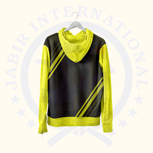 Sudadera con capucha de hombre de gran tamaño con estampado completo personalizado al por mayor 100% jersey de lana de algodón informal con capucha de invierno con diamantes de imitación lisos teñidos - Product Image 2