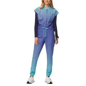 Uniformes Médicos Personalizados con Cuello en V, Uniformes Elegantes para Salón de Belleza y Spa, Uniformes Dentales Coloridos, Últimos Uniformes Médicos Modernos Sublimados para Hospital - Product Image 2