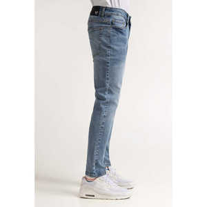 กางเกงยีนส์เดนิมสีฟ้าอ่อนเอวกลาง สไตล์วินเทจ Y2K โกธิค ฮิปฮอป ตกแต่งหมุด ดีไซน์ปะติดปะต่อ สำหรับฤดูหนาว - Product Image 6