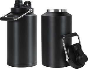 Bouteille d'eau isotherme de 1 gallon, carafe en acier inoxydable de 128 oz avec poignée, large ouverture, double vide pour le chaud et le froid - Product Image 3