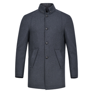 Vente en gros de vestes en laine à col boutonné, coupe ajustée, couleur anthracite, brodées sur mesure, de haute qualité, 100%, taille hiver - Product Image 1