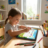 Tablet Android 2-in-1 10,1 Inci dengan Keyboard, Android 14 Octa Core, RAM 4GB, ROM 32GB, Dual SIM, WiFi untuk Anak-anak, Belajar Sekolah