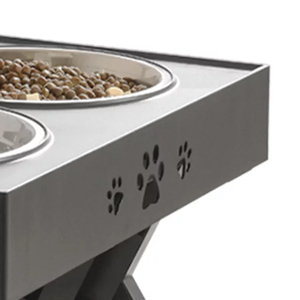 Latest 2024 Portable Travel-Friendly Metal Pet Bowls & Feeders <b>Light</b> Weighted Double Metal Pet Bowls Manufacturer From India - Product Image 3