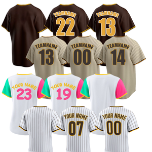 Vêtements de baseball et de softball en sublimation, uniforme de baseball personnalisé, jersey de baseball à col en V brodé, sur mesure - Product Image 3