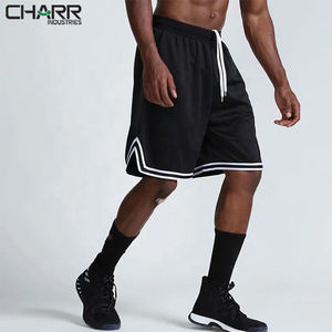 Short de basket-ball en maille pour hommes, impression de Logo personnalisé, short d'été grande taille avec poches zippées pour hommes - Product Image 2