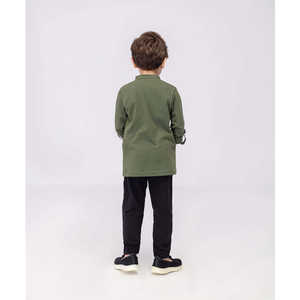 Chemise tunique d'été de base pour garçons/filles avec décoration de poche en tissu jersey confortable - Product Image 5