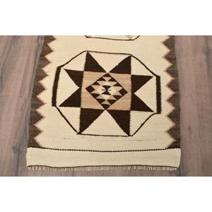 Alfombra Turca Vintage de 2.5x9.6 pies (75x294 cm), Alfombra de Lana Marrón Kilim - Product Image 2