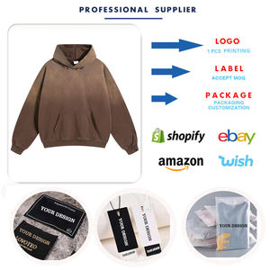 Vente en gros de sweats à capuche pour hommes en coton lourd de 450 grammes, crochetsés, pour l'hiver, style streetwear, avec logo personnalisé, coupe oversize, effet délavé à l'acide - Product Image 4