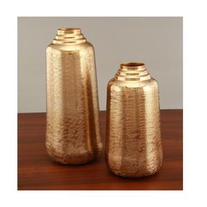 Jarrón de aluminio superventas con diseño martillado moderno, decoración texturizada para el hogar, mesa, dormitorio, sala de estar, bodas, maceta - Product Image 1