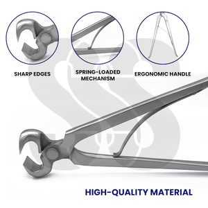 Coupe-ongles en acier inoxydable de haute qualité, outils de coupe de précision pour maréchal-ferrant, résistant à la rouille, longue durée de vie, tranchant, pour les pieds de cheval - Product Image 5