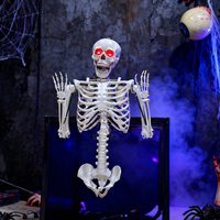 Décoration de maison hantée LED animée avec personnage d'Halloween réaliste et effrayant, durable, rechargeable, en acier et plastique