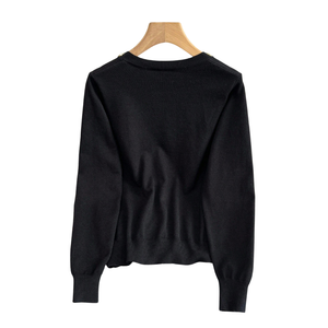 Women's Winter Pearl Embellished Floral Print Knit <b>Cardigan</b> <b>Sweater</b> Long Sleeve Button Front Neck Elegant Casual Daily Wear - Product Image 2