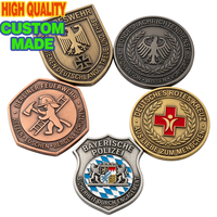 Pièces commémoratives personnalisées en métal de style allemand, pour défi, pompier, Croix Rouge, souvenir, emblème de club, badge d'événement
