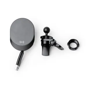 Supporto Magnetico per Auto in Ebano Personalizzato con Gestione Cavi e Accessori - Product Image 4