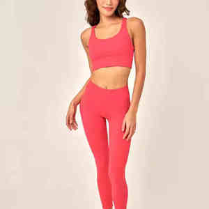 Service OEM en gros, ensemble de yoga pour femmes, nouveau design, ensemble de yoga pour femmes, ensemble de yoga pour femmes personnalisé, fabriqué au Pakistan, logo et design personnalisés - Product Image 4