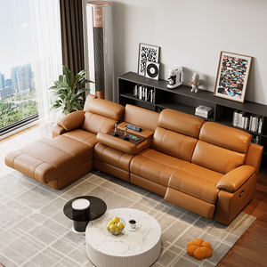 ชุดโซฟาหนังแท้แบบปรับเอนนอนได้ 3 ที่นั่ง รูปทรงเข้ามุม สไตล์อิตาลี สำหรับตกแต่งห้องนั่งเล่น - Product Image 3