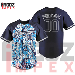 เสื้อเบสบอลพรีเมี่ยมดีไซน์ระบายอากาศได้ดีมีลวดลายระเหิดโดดเด่นส่งตรงจากโรงงานสำหรับชุดเล่นซอฟต์บอล - Product Image 2