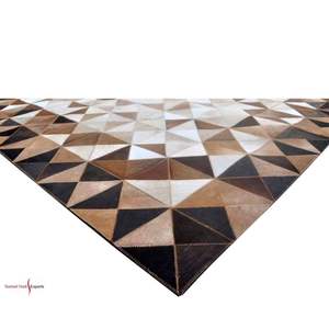 Auténtica alfombra de cuero de vaca de alta calidad cosida 100% lujosa alfombra de piel de vaca bordada oración decoración Interior de la habitación del hogar - Product Image 2