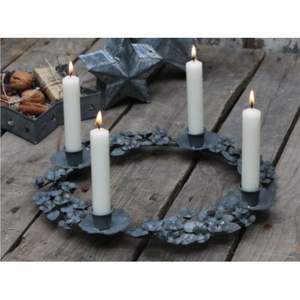 Antique Metal Oak Leaf <b>Wall</b> <b>Sconce</b> Candle Holder Vintage Hand-Painted Iron Taper Candle Candelabra for Luxury Home Decor - Product Image 5