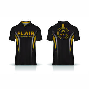 Gran oferta de algodón 100% para hombre, camiseta Polo personalizada de buena calidad, Color sólido, estilo informal, patrón, 180g, tela, peso frontal - Product Image 5