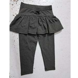 Leggings de Algodón Orgánico con Diseño Moderno para Niñas, Color Gris Oscuro, Estilo Casual y Dulce, Tejidos, Venta al Por Mayor en India - Product Image 1