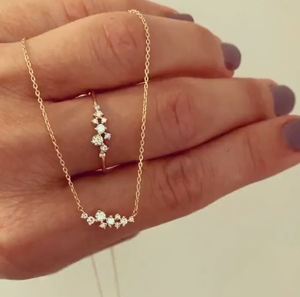 Collar de Diamantes con Incrustaciones de Diamantes de Laboratorio en Oro Amarillo Sólido de 14K, Certificado, Elegante, para Mujer, Venta al Por Mayor - Product Image 2