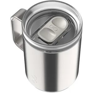 Mug de voyage écologique en acier inoxydable, gobelets isothermes, merchandising - Product Image 4