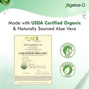 ALGELOE Gel d'Aloe Vera Biologique Non Toxique Clair pour l'Acné, les Cicatrices, une Peau Éclatante et Radieuse 99% Naturel, Sans Parabène ni Sulfate - 200ml - Product Image 6