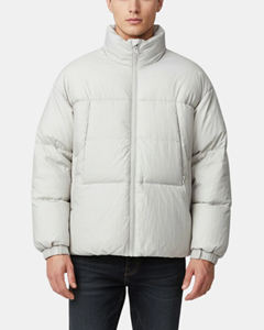 Chaqueta Acolchada Lisa para Hombre, Resistente al Viento, con Cuello Alto, Logotipo Personalizado, Fabricación por Antique Fashion - Product Image 1