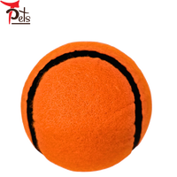 2023 nouveau caoutchouc couineur de balle de Tennis avec logo personnalisé avec sifflet à l'intérieur en tissu feutre pour le jeu de chiot anti-stress