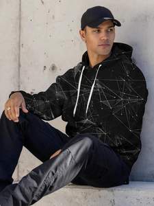 Sweat-shirt à capuche imprimé en 3D pour hommes pour l'été et l'hiver 92% Polyester 8% Spandex Impression numérique - Product Image 3