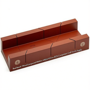 Plateau de coupe en bois de hêtre rouge laqué L300xW62xH37mm Conforme ECE Outil et fournitures d'artisanat - Product Image 3