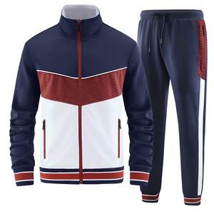 Conjunto Deportivo Personalizado para Hombre GENTS GARB, Estilo Deportivo, Poliéster/Algodón, Talla Grande, Invierno, con Cremallera, Secado Rápido, Transpirable, Resistente al Viento - Product Image 1