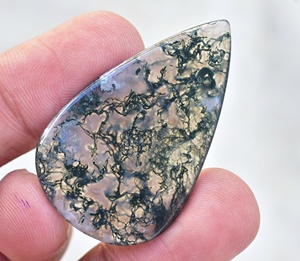 หินโมราโมรา Cabochon-Moss,พลอยโมราทรงหลวมสำหรับแหวน - Product Image 1