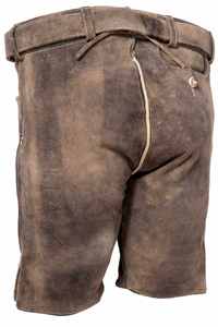 กางเกงขาสั้นหนังแท้สำหรับผู้ชายกางเกงขาสั้นหนังแท้ใหม่กางเกงขาสั้นหนังวัวแท้แบบดั้งเดิม - Product Image 5