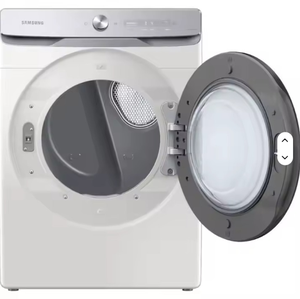 7.5 ลูกบาศก์ฟุต เครื่องอบผ้าแก๊สอัจฉริยะพร้อมระบบอบไอน้ำฆ่าเชื้อ สีขาว - Product Image 1