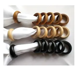 Servilletero de madera decorativo de mesa de alta calidad en madera negra y natural acabada para uso diario en la cocina - Product Image 1