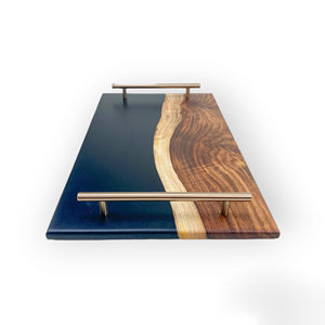 Bandejas de servir de madera de resina hechas a mano con diseño elegante para experiencias gastronómicas con estilo a los mejores precios - Product Image 6