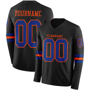2025 nuevo diseño personalizado uniforme de fútbol americano bordado 100% poliéster transpirable frente Logo Jersey desgaste - Product Image 2