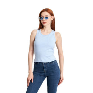 Camiseta sin mangas para correr para mujer, camiseta sin mangas para mujer a la venta, material de poliéster y algodón de buena calidad, camisetas y chaleco para mujer - Product Image 1
