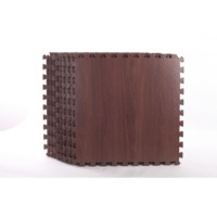 Tapis de jeu emboîtable en mousse EVA écologique, antidérapant, imperméable, isolant thermique, motif grain de bois, 30x30cm, vente en gros OEM