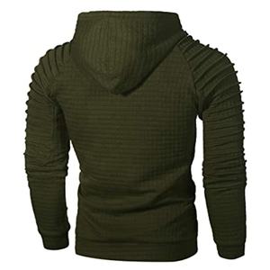 Sweat à capuche en coton épais de haute qualité pour hommes sans fil avec poche kangourou design lavé respirant et doublé - Product Image 2