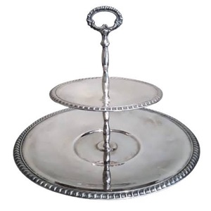 Wedding Anniversary Party Celebration Glossy White Powder Coated Rounded <b>Set</b> of 3 Aluminium <b>Cake</b> <b>Stand</b> Cup <b>Cake</b> <b>Stand</b> - Product Image 5