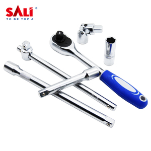 SALI, 25 uds., llave de enchufe cromada ajustable, reparación de automóviles, juego de llaves DIY, métrica personalizable, acero al carbono OEM - Product Image 2