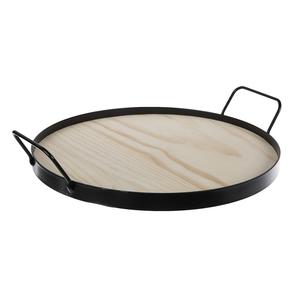 Fournisseur de confiance d'articles en bois Plateau de service en bois de haute qualité avec poignées latérales en métal à prix compétitif - Product Image 5