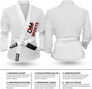 ชุดผ้าฝ้าย preshrunk Jitsu GI น้ำหนักเบาซักได้เสื้อศิลปะการต่อสู้แบบปรับแต่งได้สำหรับผู้ใหญ่ - Product Image 4