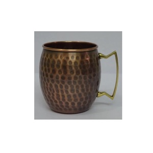Tazas de cobre reales Taza de cobre al por mayor Taza de cerveza de café Vodka martillado Mula Taza de cobre Fabricante caliente en Inda - Product Image 5