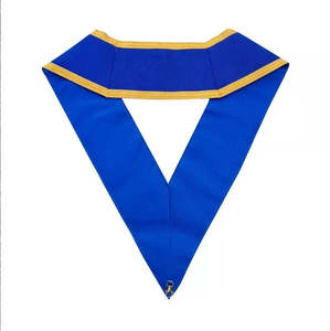 Masonic Regalia Blue Lodge Officer Chain Collar Silver on Blue <b>Backing</b> With Jewels Masonic Master Mason Customized Ronpex - Product Image 5